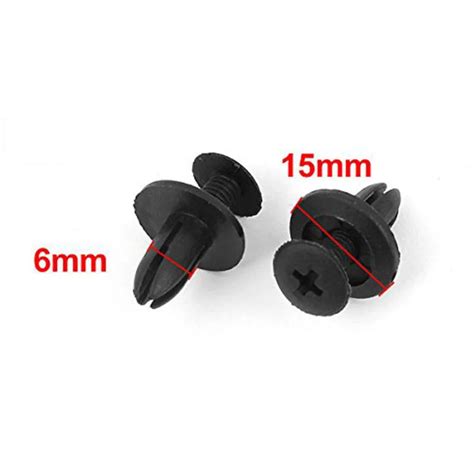 New 100 Pcs Car Auto Fastener 6mm Hole Black Plastic Rivet Retainer Clips Door Trim Panel Hood