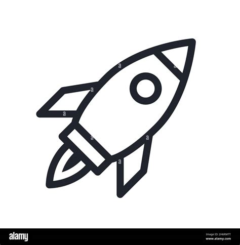 Rocket Ship Or Space Ship Flying Or Launching Vector Illustration Icon Stock Vector Image And Art