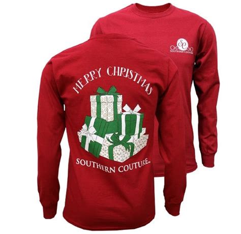 Southern Couture Preppy Merry Christmas Presents T Shirt Available In