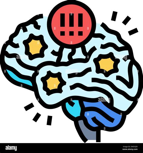 Neurological Disorders Neuroscience Neurology Color Icon Vector