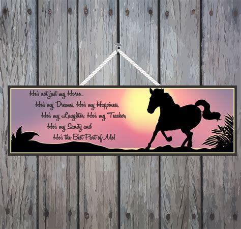 Horse Owner Inspirational Quote Sign With Sunset And Horse Etsy