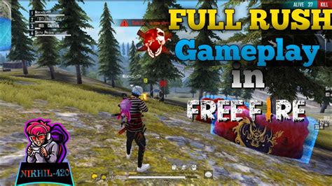 Full Rush Gameplay In Free Fire How Clutch V Situation Full