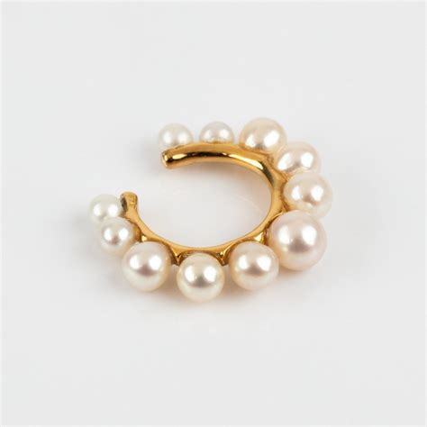 Local Eclectic Pearl Ear Cuff Ear Cuff Pearls Gold Plated Jewelry