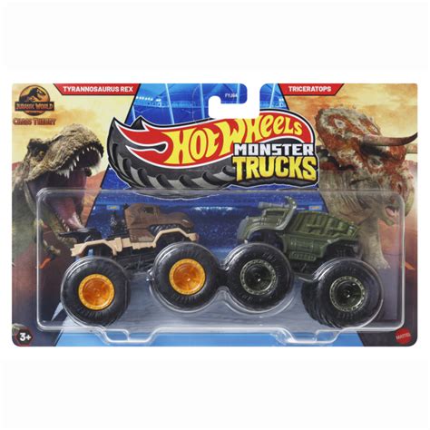 Hot Wheels Monster Trucks Tyrannosaurus Rex Vs Triceratops Fyj Jcc