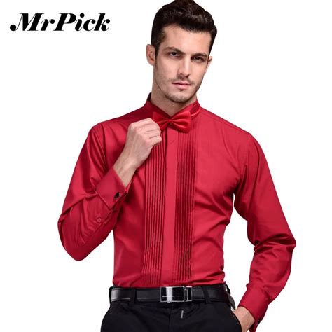 2016 New Brand French Cuff Button Shirt Men S Business Casual Shirts