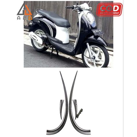 Jual Stiker Striping Lis Les Body Motor Honda Scoopy 2012 Hitam Full