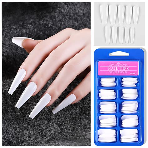 Yhaiogs Short Jelly Nails 100pcs Long Nails Full Cover False Nail