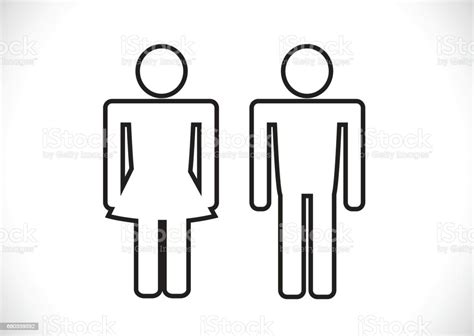 Pictogram Man Woman Sign Icons Toilet Sign Or Restroom Icon Stock