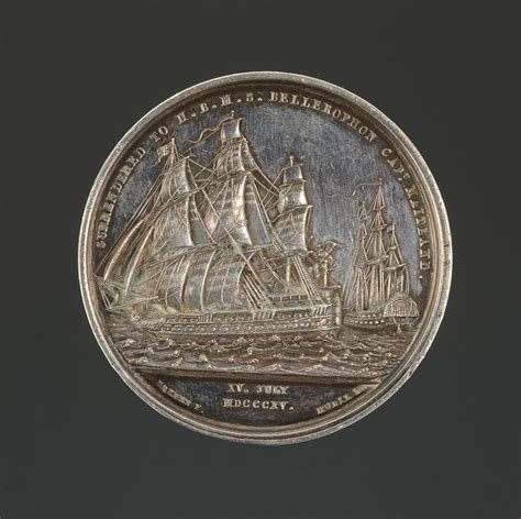 MÉDAILLE EN ARGENT COMMÉMORANT LA REDDITION DE NAPOLÉON BONAPARTE AU