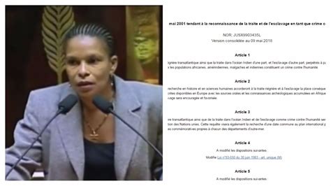 Retour Sur La Loi Taubira De Reconnaissant Lesclavage Comme Crime