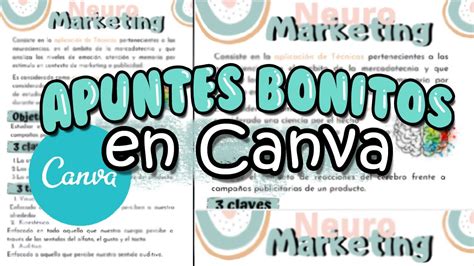 Como Hacer Apuntes Bonitos En Canva Youtube