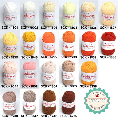 Jual Katalog Benang Rajut Katun Susu Sakura Milk Cotton Chunky Part