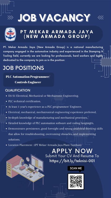 JOB VACANCY PT MEKAR ARMADA JAYA 2022 Program Studi PENS