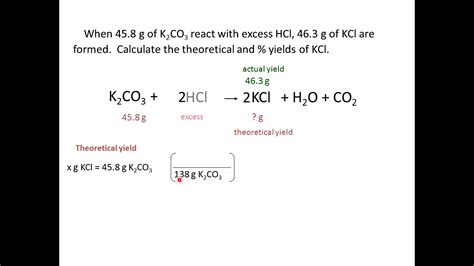 Stoichiometry Percent Yield Worksheets