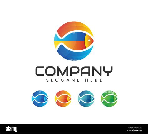 Circle Fish Logo Design Animal Logo Design Concept Template Elegant