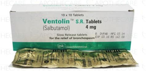 Ventolin Sr Tab 4mg 100 S