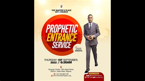 PROPHETIC ENTRANCE SERVICE PST KOREDE KOMAIYA 1ST SEPT 2022 YouTube