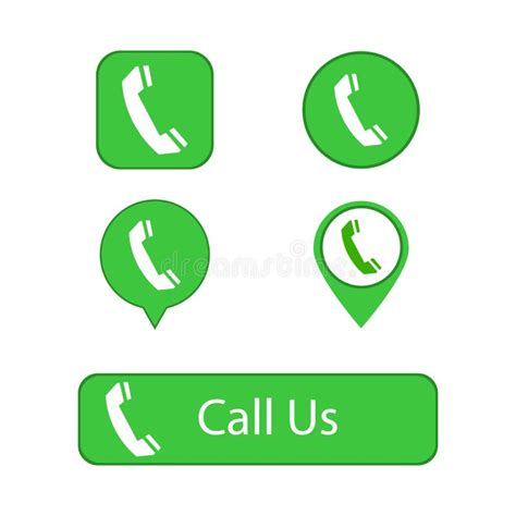 Phone Call Icon, Vector Phone Receiver Green Circle App Stock Vector ...