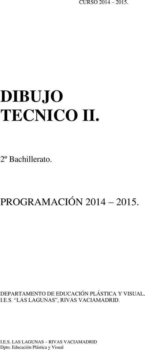 Dibujo Tecnico Ii ProgramaciÓn º Bachillerato Curso Pdf Descargar Libre