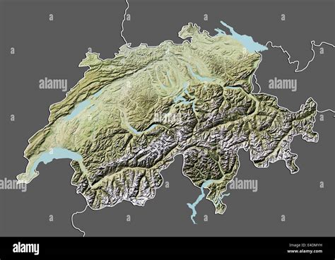 Switzerland Relief Map Fotos Und Bildmaterial In Hoher Auflösung Alamy