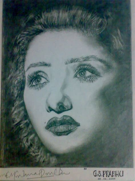 Actor Portraits I drawing Picture Image Pencil sketching artworks manisha koirala female actress ...