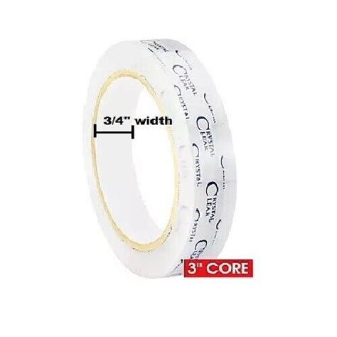 4 Rolls ULINE S 3274 3 4 X 72 Yds 2 2 Mil Crystal Clear Tape FREE