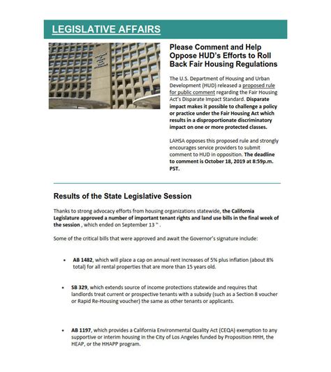 Lahsa Announcements September October 2019