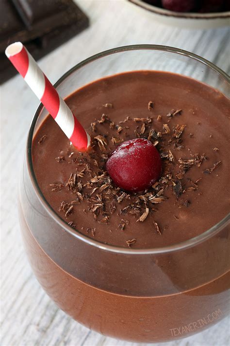 Chocolate Cherry Smoothie Vegan Option Gluten Free Texanerin Baking