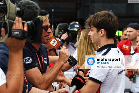 Charles Leclerc MON Alfa Romeo Sauber F1 Team Talks With The Media