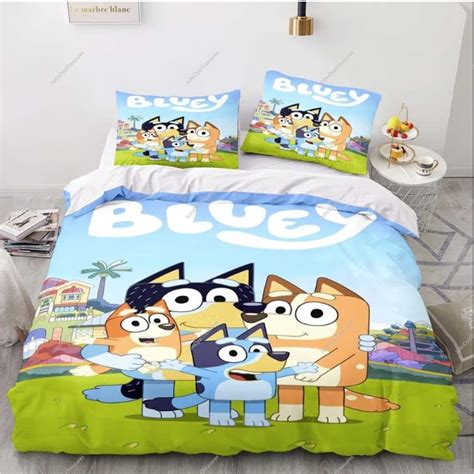 Bluey Bedding Set Bluey Family Birthday Theme Bluey and - Etsy