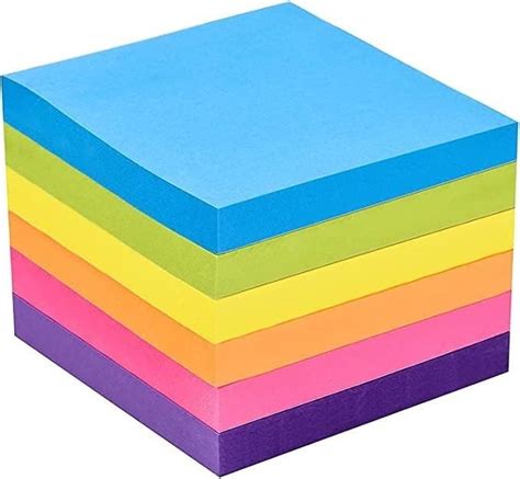 OFIXO 400 Sticky Notes 3x3 Inches Bright Colors Self Stick Pads Easy