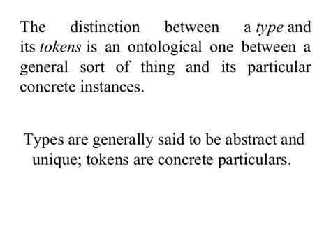 Words As Types And Words As Tokens Morphology