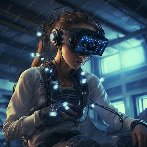 Premium Photo Free Photo Futuristic Cyberpunk Girl Technology Background