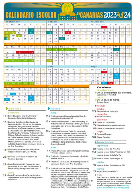 CALENDARIO ESCOLAR CURSO 2022 23 CEIP LA GARITA