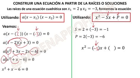 Ecuaci N Cuadr Tica Construcci N A Partir De Las Raices O Soluciones