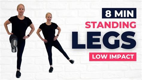 8 Minute Legs Standing Workout For Beginners Low Impact No Equipment For Women Over 50 Youtube