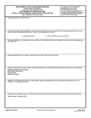 CFR Code Of Federal Regulations Title 21 FDA Doc Template PdfFiller