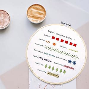 Amazon Bonroy Beginners Embroidery Stitch Practice Kit 3 Sets