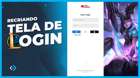 Tela De Login Do League Of Legends Html Css E Javascript Explore