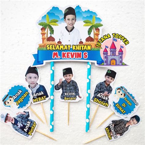 jual topper cake ultah tema request tema  topper foto toppe cake
