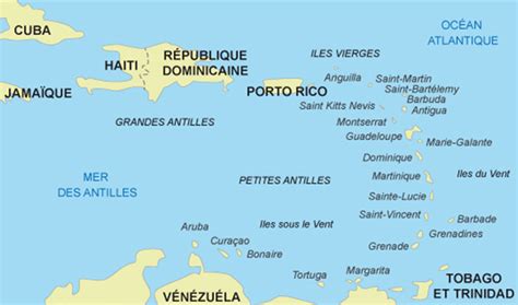 Iles Des Antilles Voyage Carte Plan