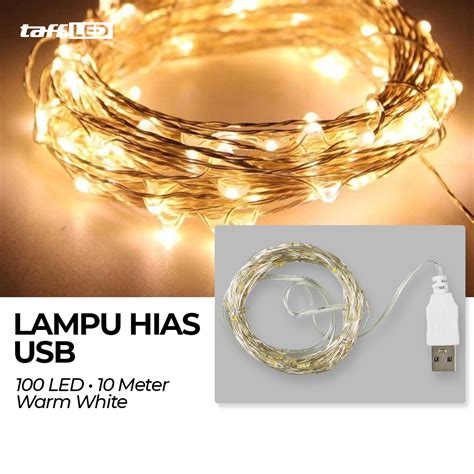 TaffLED Lampu Hias String Lights IP65 USB 100 LED 10M Warm White TDC