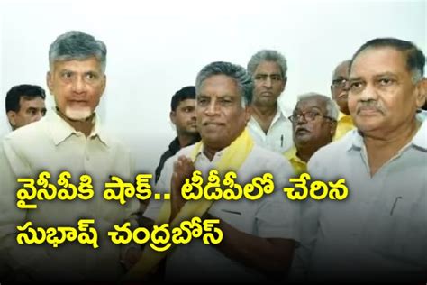 టీడీపీలో చేరిన కృష్ణా జిల్లా వైసీపీ ప్రధాన కార్యదర్శి సుభాష్ చంద్రబోస్