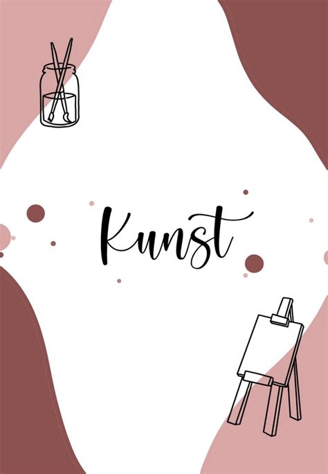 Kunst Deckblatt Deckblatt Schule Deckblatt Gestalten