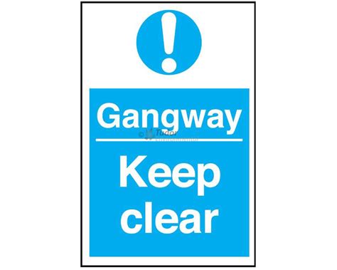 Sign 200x300mm Gangway Keep Clear