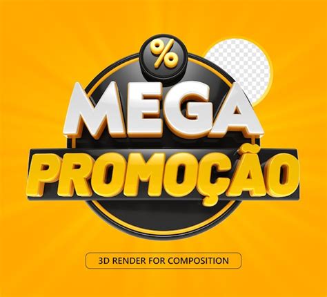 Premium PSD A Yellow And Black Advertisement For Mega Promotion Brazil