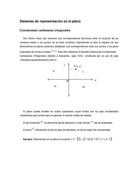 Sistema De Ecuaciones Sistemas De Representaci N En El Plano