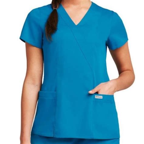 Greys Anatomy Tops Nwot Greys Anatomy 2 Pocket Crossover Scrub Top Xs Poshmark