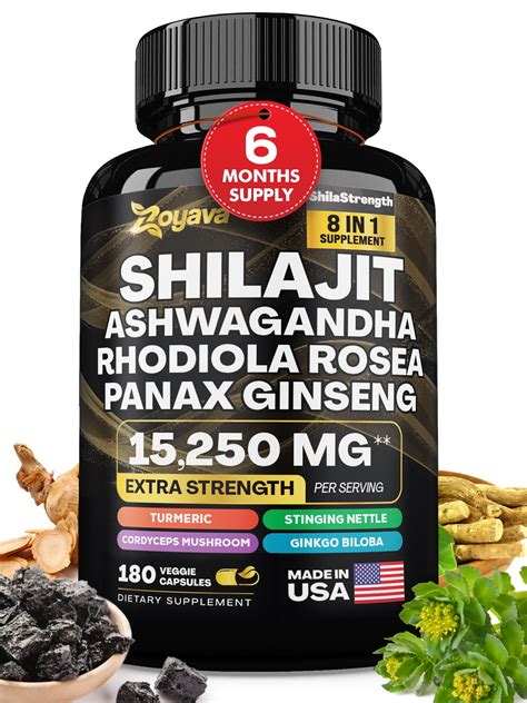 Zoyava Herbal Shilajit Ashwagandha Panax Ginseng Mood Support