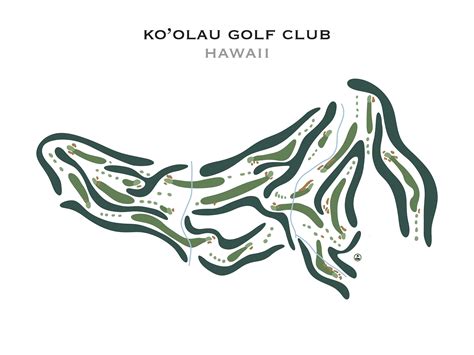 Ko'olau Golf Club HI golf Course Map Golf Gifts for - Etsy